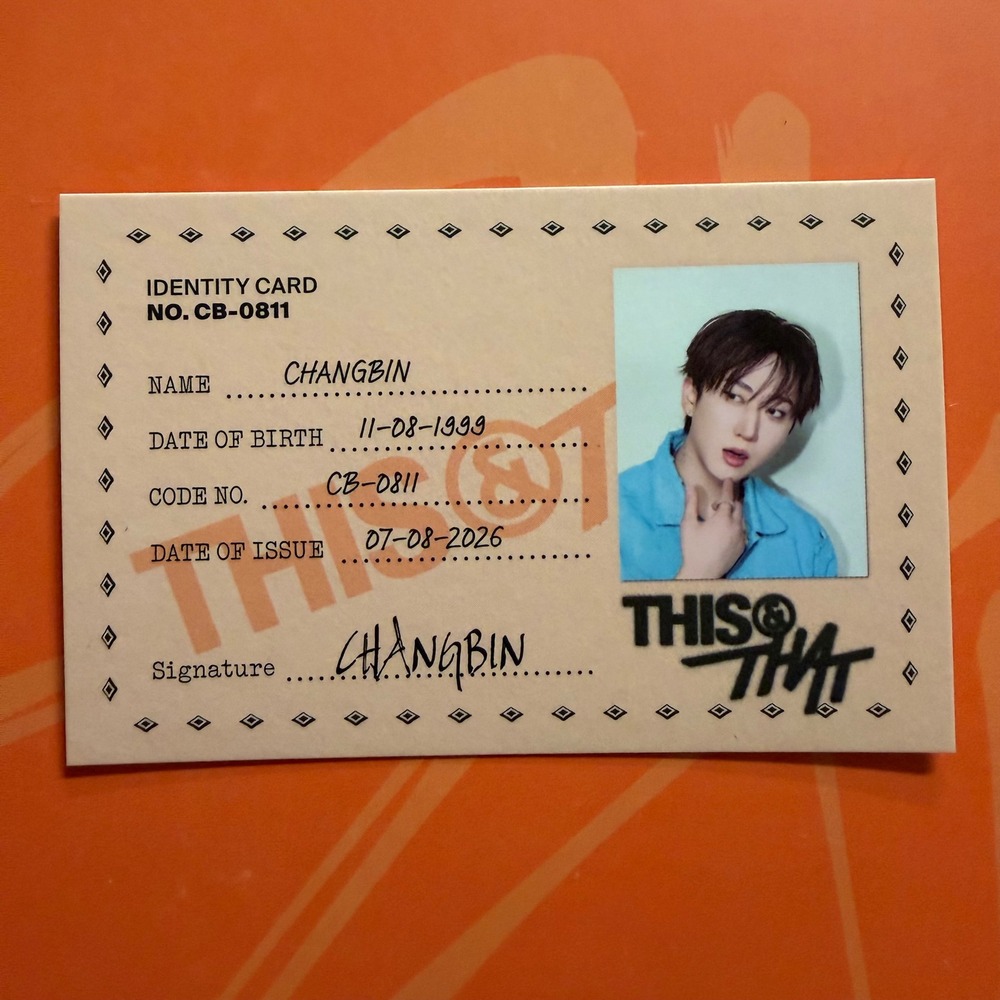 STRAY KIDS CHANGBIN This & That ID Card